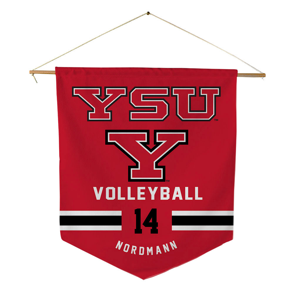 Youngstown State - NCAA Women's Volleyball : Taya Nordmann - Pennant - 18" x 21"-0