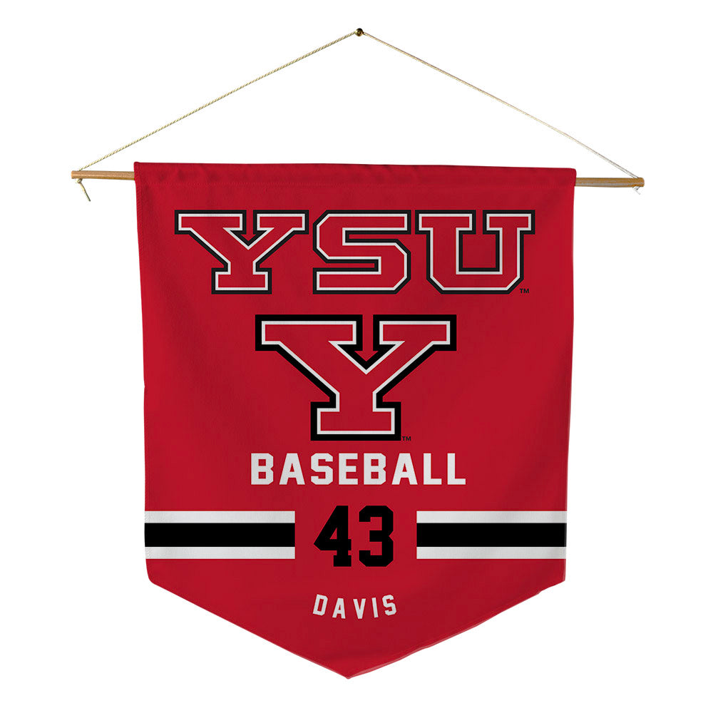 Youngstown State - NCAA Baseball : Braedon Davis - Pennant - 18" x 21"-0