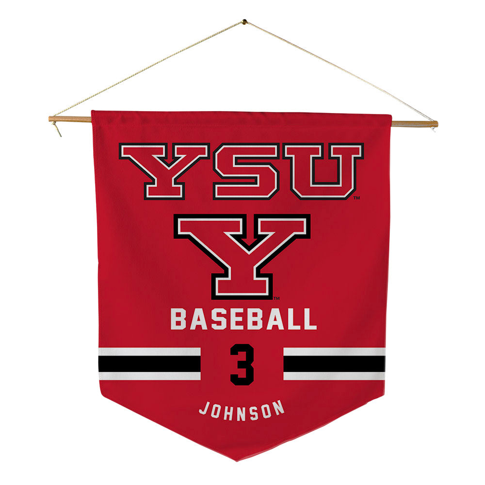 Youngstown State - NCAA Baseball : Jack Johnson - Pennant - 18" x 21"-0