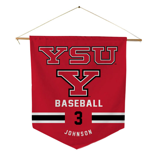 Youngstown State - NCAA Baseball : Jack Johnson - Pennant - 18" x 21"-0