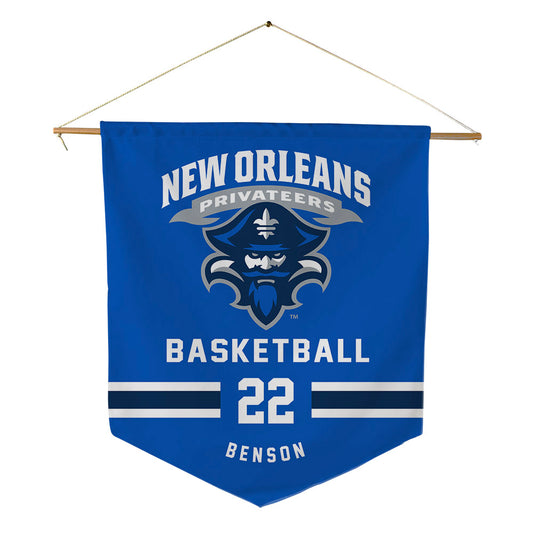 New Orleans - NCAA Men's Basketball : Coleton Benson - Pennant - 18" x 21"-0