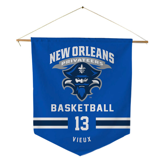 New Orleans - NCAA Men's Basketball : Sanneh Vieux - Pennant - 18" x 21"-0
