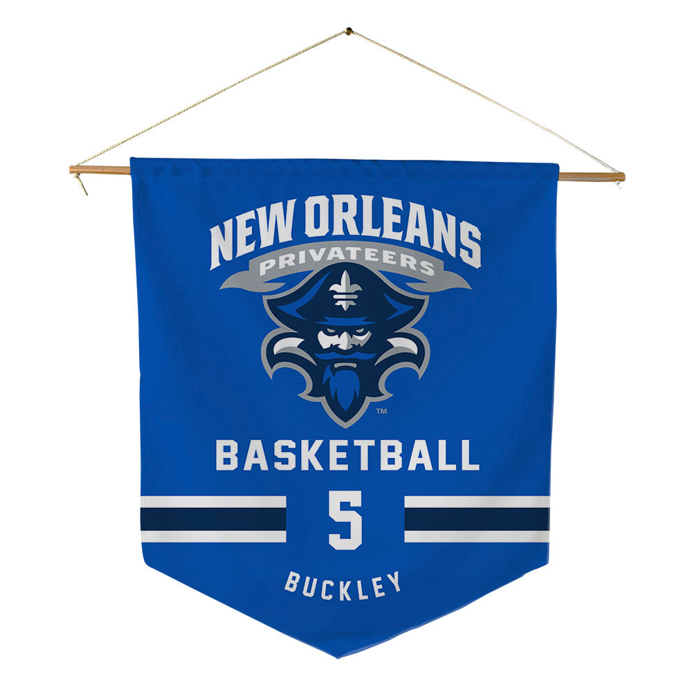 New Orleans - NCAA Men's Basketball : Jay Buckley - Pennant - 18" x 21"-0