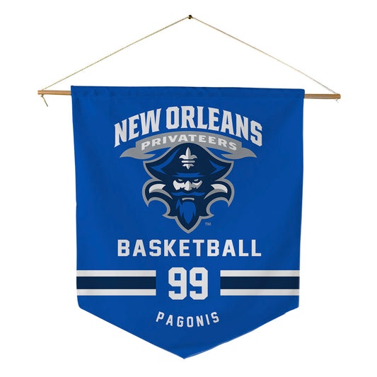 New Orleans - NCAA Men's Basketball : Panagiotis Pagonis - Pennant - 18" x 21"-0