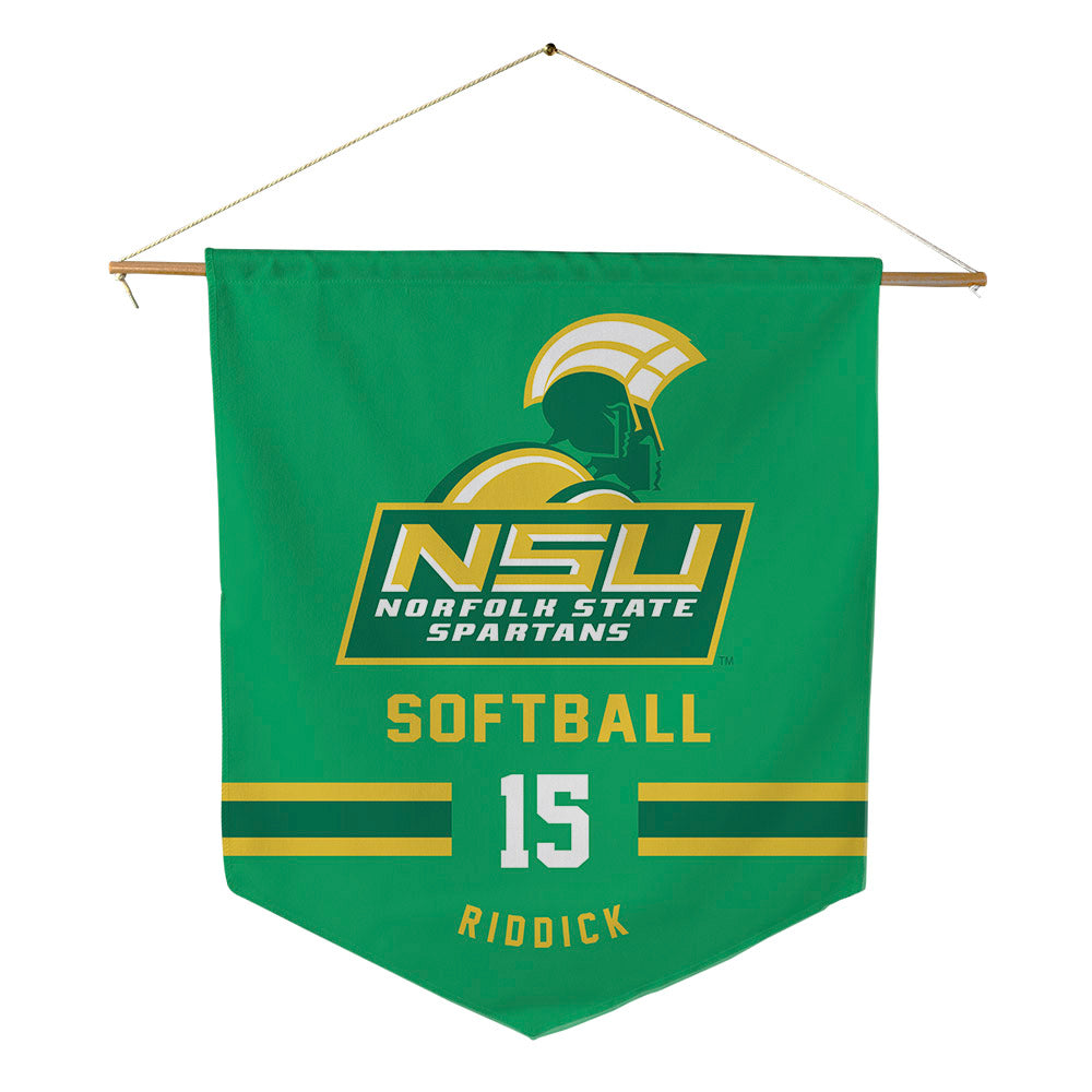 Norfolk State - NCAA Softball : Bristyl Riddick - Pennant - 18" x 21"-0