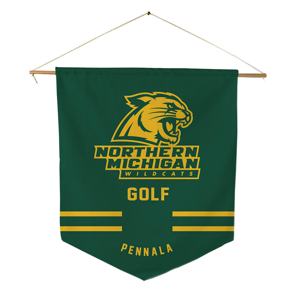 Northern Michigan - NCAA Men's Golf : Levi Pennala - Pennant - 18" x 21"-0