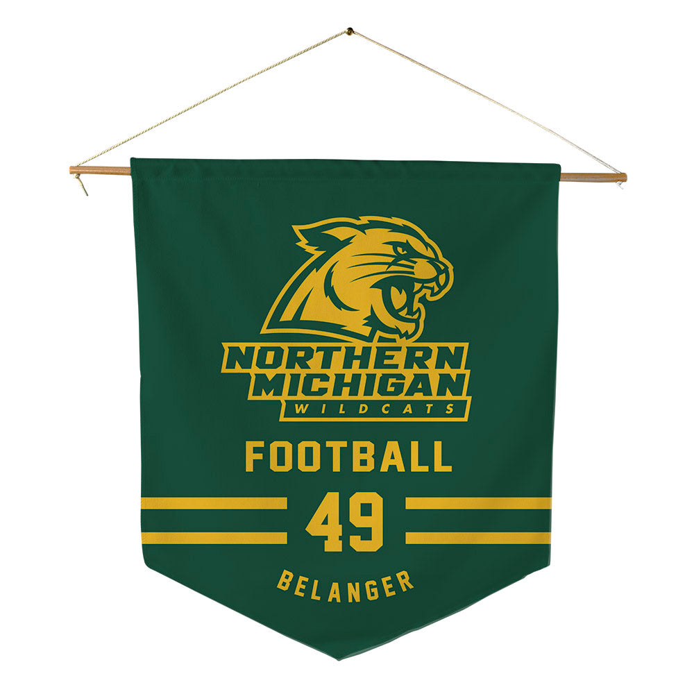 Northern Michigan - NCAA Football : Hunter Belanger - Pennant - 18" x 21"-0