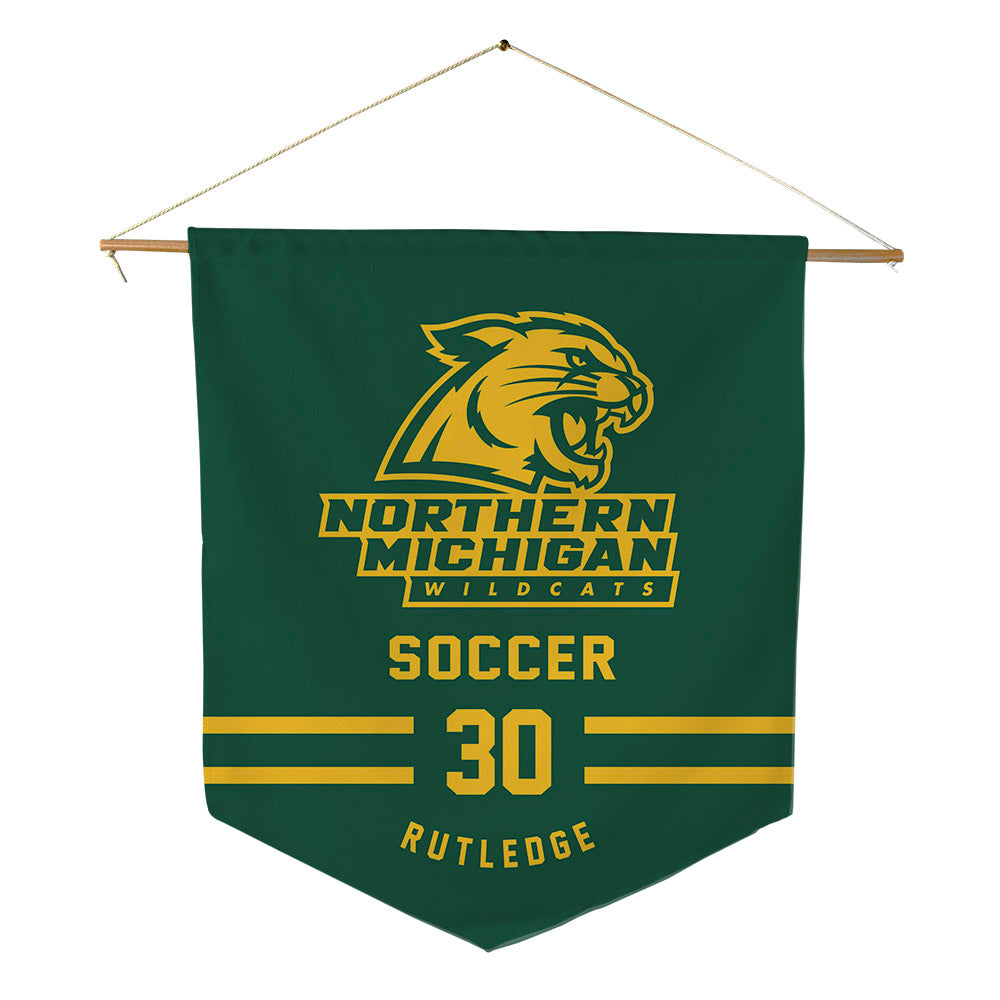 Northern Michigan - NCAA Men's Soccer : Owen Rutledge - Pennant - 18" x 21"-0