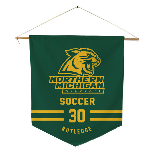 Northern Michigan - NCAA Men's Soccer : Owen Rutledge - Pennant - 18" x 21"-0