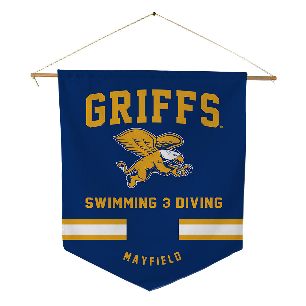 Canisius - NCAA Men's Swimming & Diving : Toby Mayfield - Pennant - 18" x 21"-0