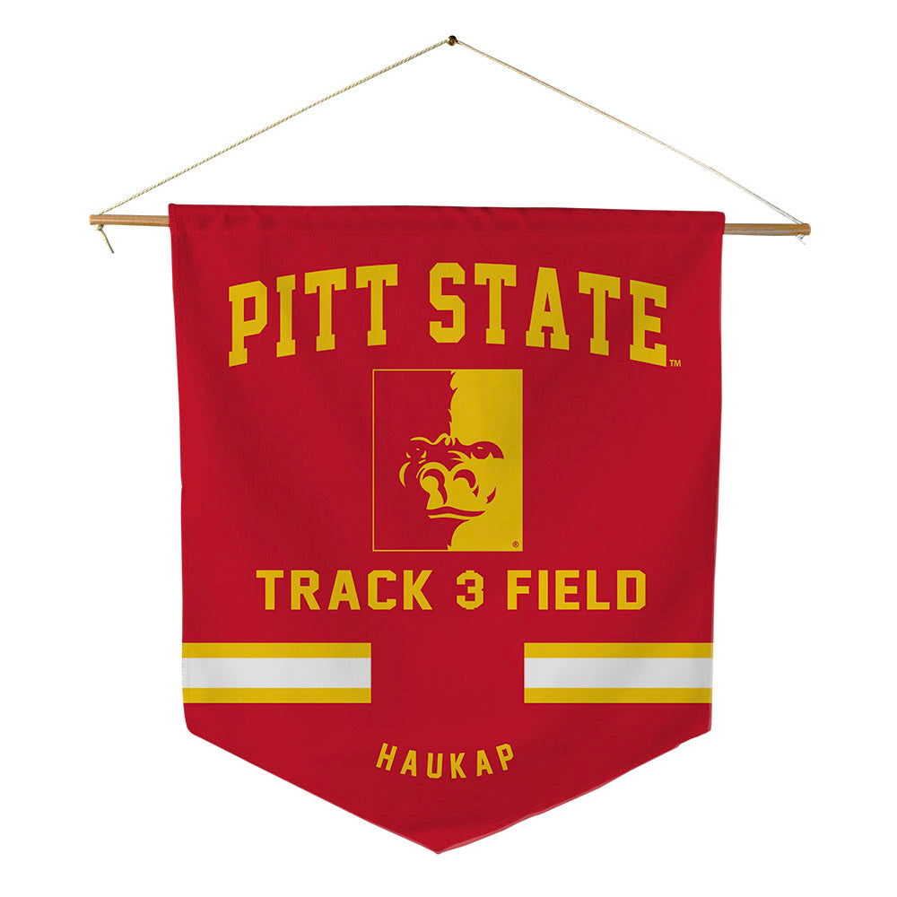 Pitt State - NCAA Men's Track & Field : Jack Haukap - Pennant - 18" x 21"-0