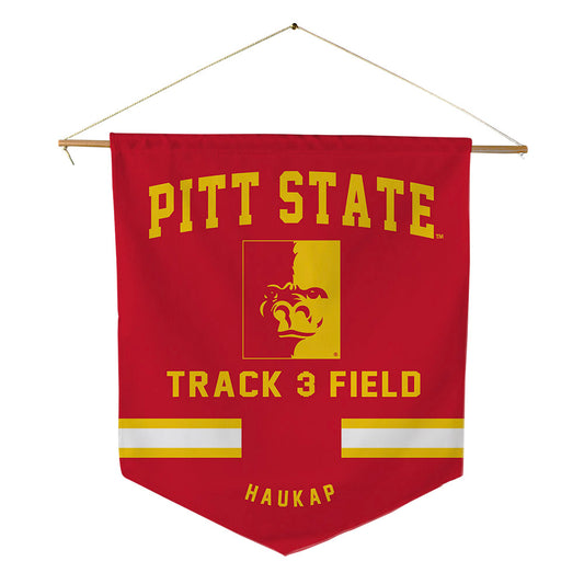 Pitt State - NCAA Men's Track & Field : Jack Haukap - Pennant - 18" x 21"-0