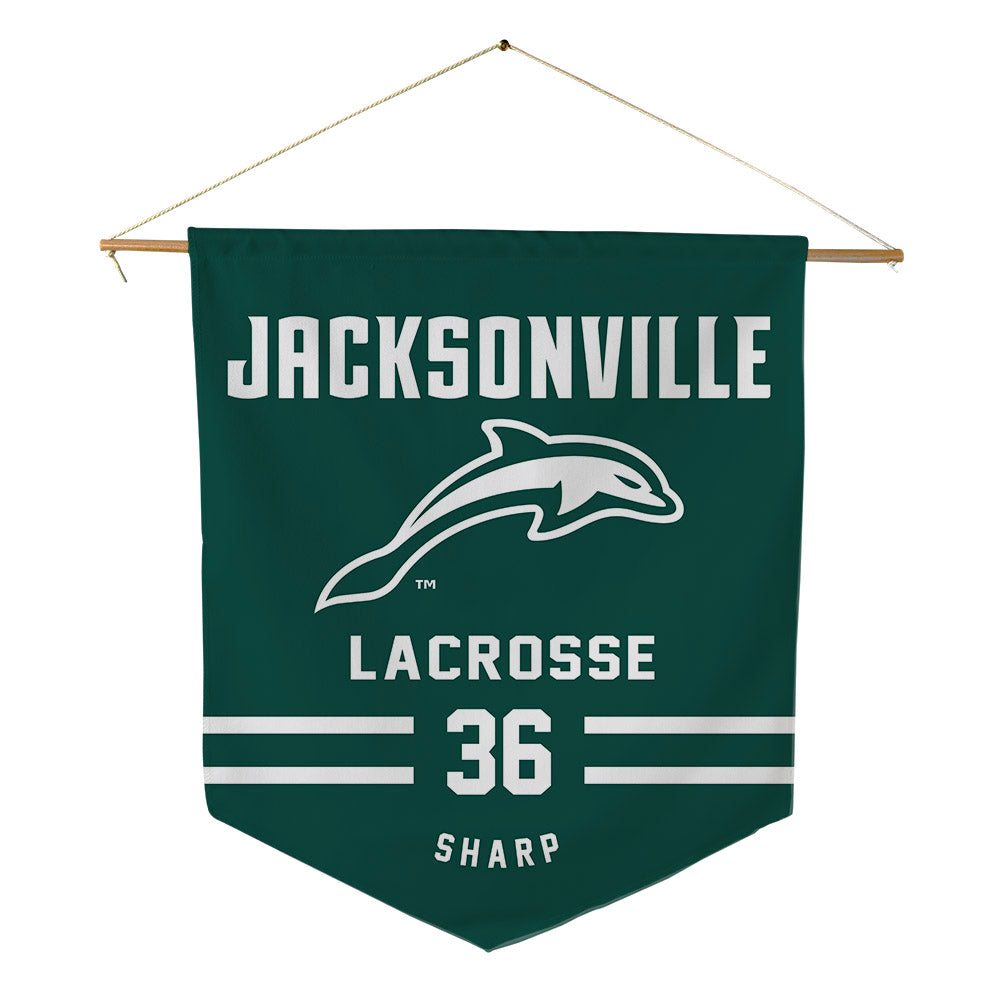Jacksonville - NCAA Men's Lacrosse : Evan Sharp - Pennant - 18" x 21"-0