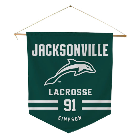 Jacksonville - NCAA Men's Lacrosse : Riley Simpson - Pennant - 18" x 21"-0