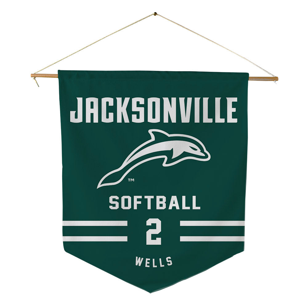 Jacksonville - NCAA Softball : Reese Wells - Pennant - 18" x 21"-0