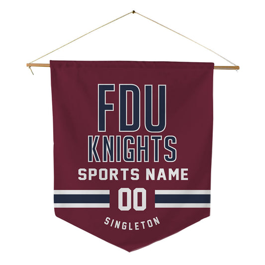 FDU - NCAA Men's Basketball : Grant Singleton - Pennant - 18" x 21"-0