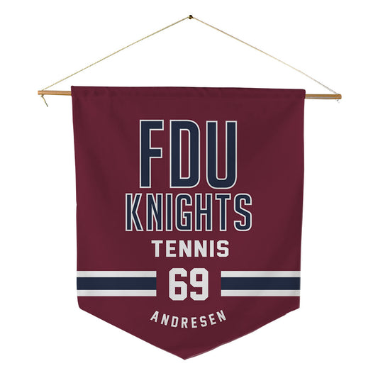 FDU - NCAA Men's Tennis : Jaden Andresen - Pennant - 18" x 21"-0