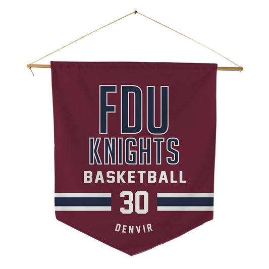 FDU - NCAA Men's Basketball : Frankie Denvir - Pennant - 18" x 21"-0