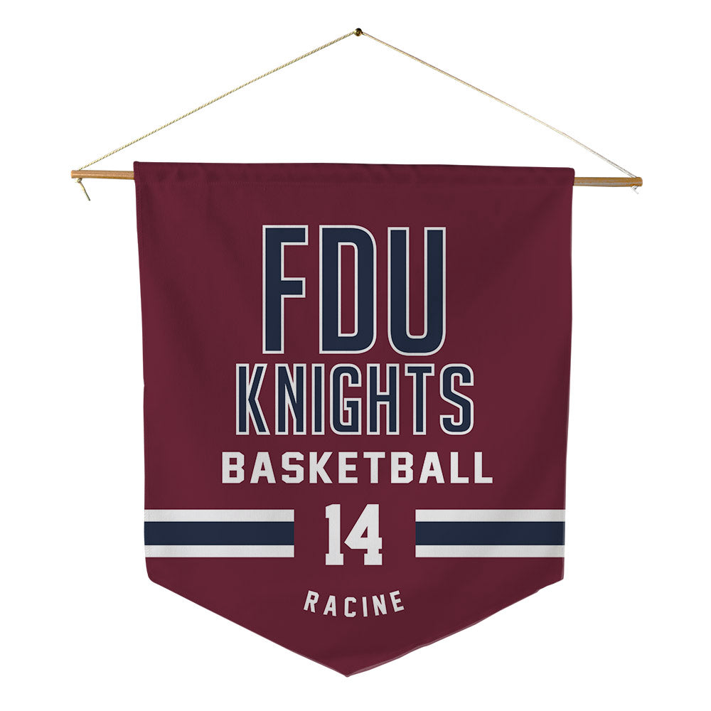 FDU - NCAA Men's Basketball : Pier-Olivier Racine - Pennant - 18" x 21"-0