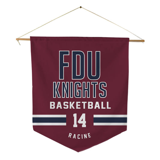 FDU - NCAA Men's Basketball : Pier-Olivier Racine - Pennant - 18" x 21"-0
