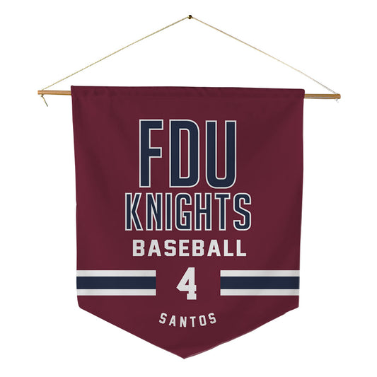 FDU - NCAA Baseball : Aaron Santos - Pennant - 18" x 21"-0