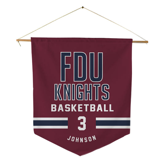 FDU - NCAA Men's Basketball : Raysean Johnson - Pennant - 18" x 21"-0