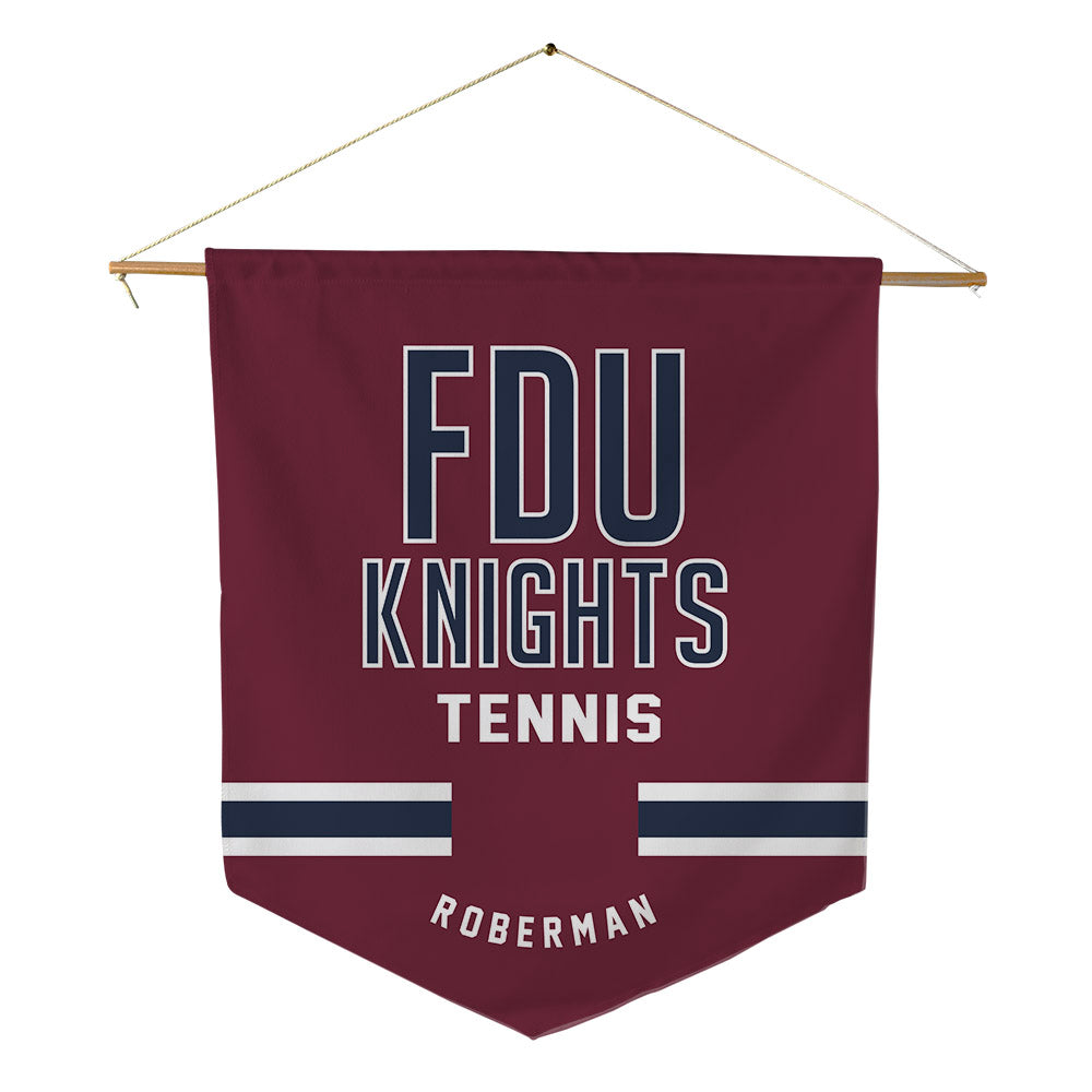 FDU - NCAA Men's Tennis : Nate Roberman - Pennant - 18" x 21"-0