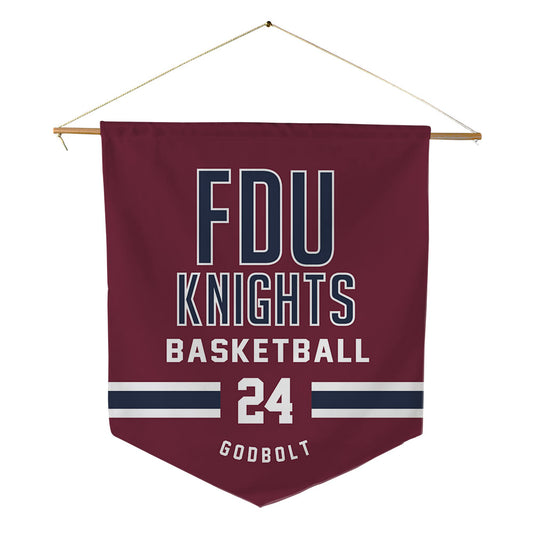 FDU - NCAA Men's Basketball : Elijah Godbolt - Pennant - 18" x 21"-0
