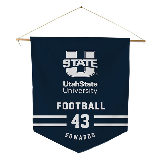 Utah State - NCAA Football : Owen Edwards - Pennant - 18" x 21"-0