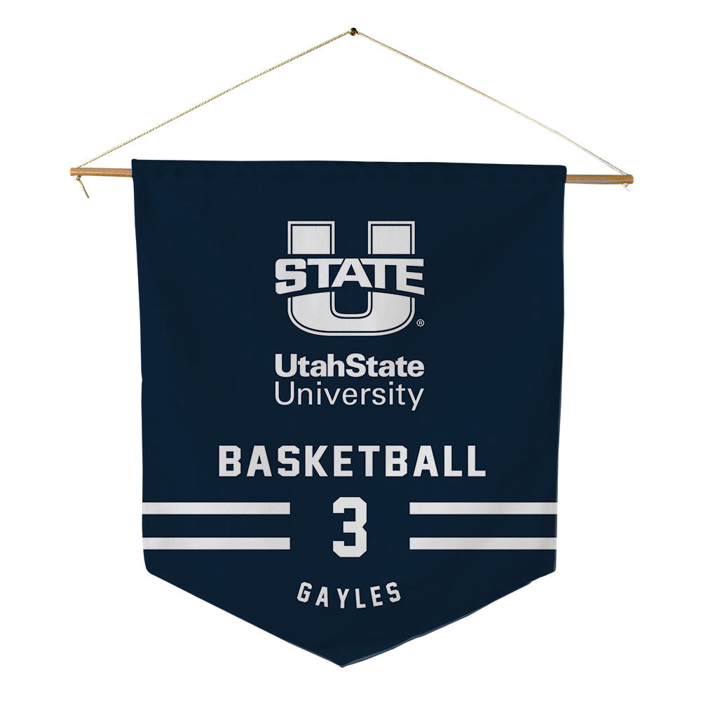 Utah State - NCAA Women's Basketball : Aaliyah Gayles - Pennant - 18" x 21"-0