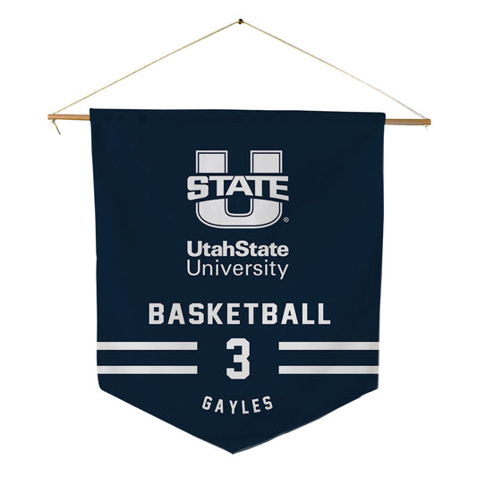 Utah State - NCAA Women's Basketball : Aaliyah Gayles - Pennant - 18" x 21"-0