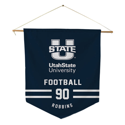 Utah State - NCAA Football : Zachary Robbins - Pennant - 18" x 21"-0