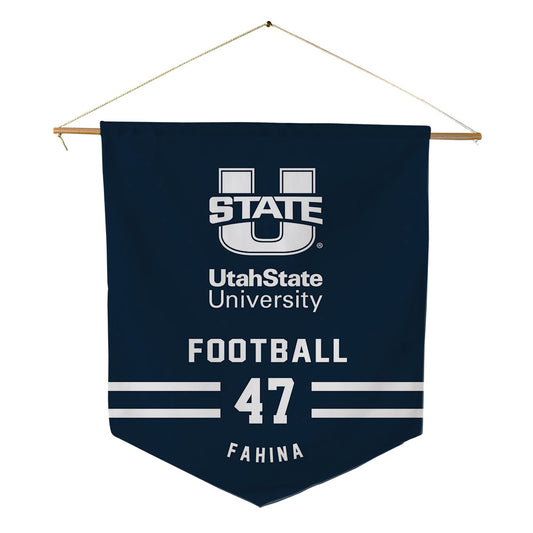 Utah State - NCAA Football : Naki Fahina - Pennant - 18" x 21"-0