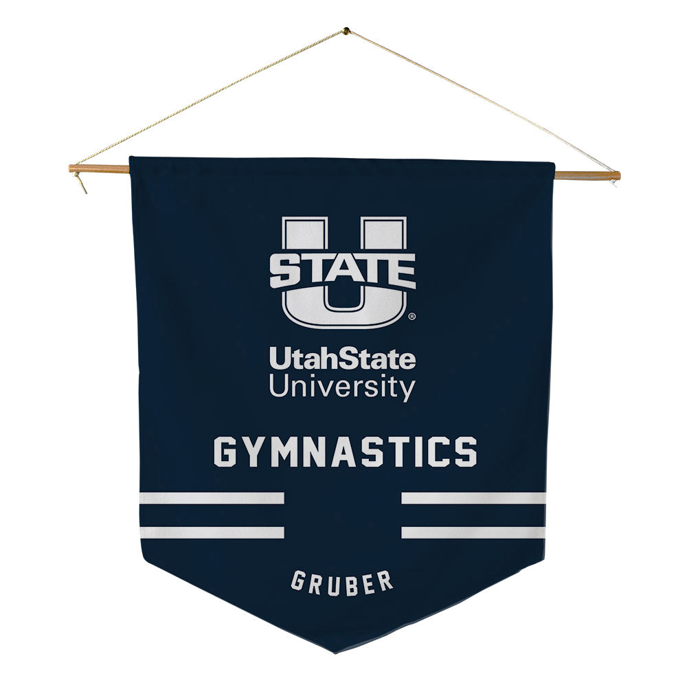 Utah State - NCAA Women's Gymnastics : Mara Gruber - Pennant - 18" x 21"-0