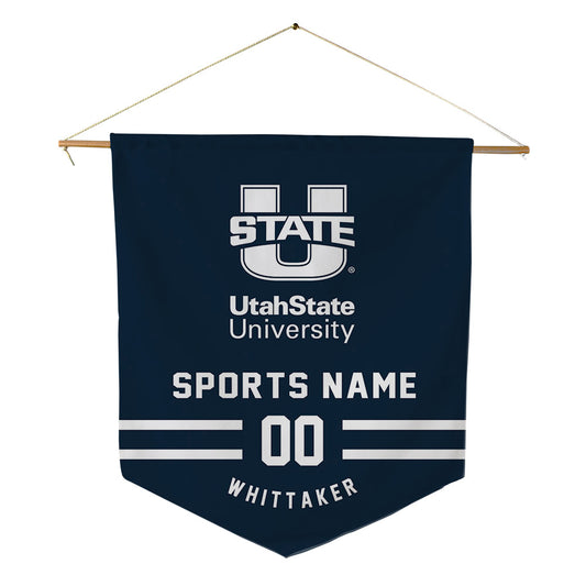 Utah State - NCAA Football : Caysen Whittaker - Pennant - 18" x 21"-0
