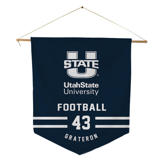Utah State - NCAA Football : Diego Grateron - Pennant - 18" x 21"-0