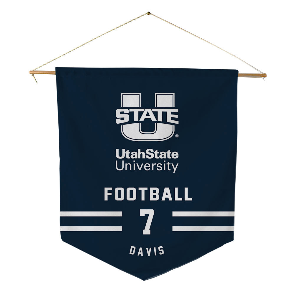 Utah State - NCAA Football : Kahanu Davis - Pennant - 18" x 21"-0