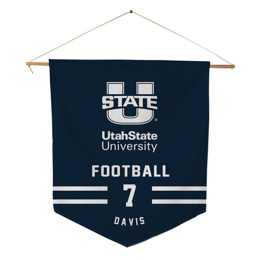 Utah State - NCAA Football : Kahanu Davis - Pennant - 18" x 21"-0