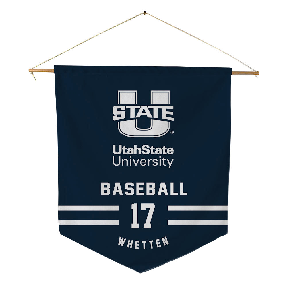 Utah State - NCAA Baseball : Davis Whetten - Pennant - 18" x 21"-0