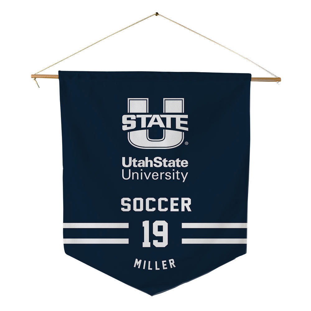 Utah State - NCAA Women's Soccer : Austin Miller - Pennant - 18" x 21"-0