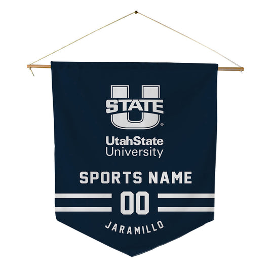 Utah State - NCAA Men's Golf : Esteban Jaramillo - Pennant - 18" x 21"-0