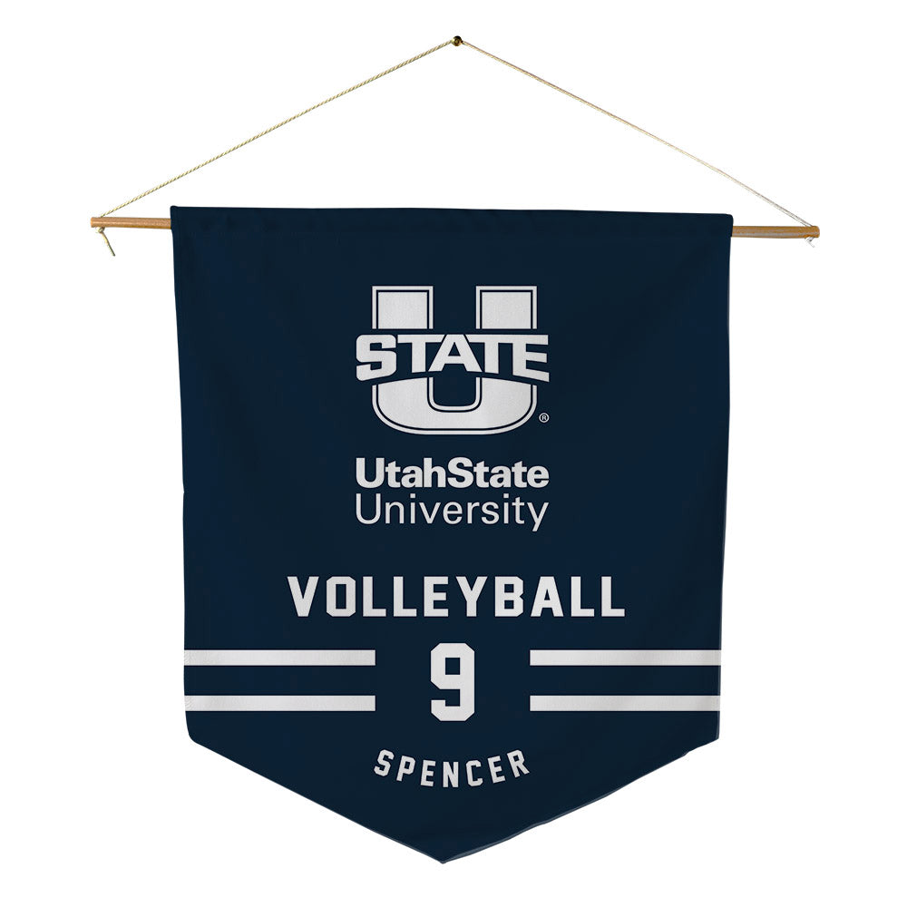 Utah State - NCAA Women's Volleyball : Hailey Spencer - Pennant - 18" x 21"-0
