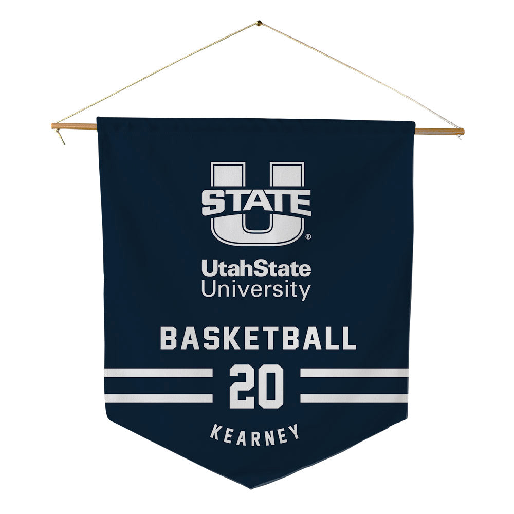 Utah State - NCAA Men's Basketball : Luke Kearney - Pennant - 18" x 21"-0