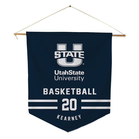 Utah State - NCAA Men's Basketball : Luke Kearney - Pennant - 18" x 21"-0