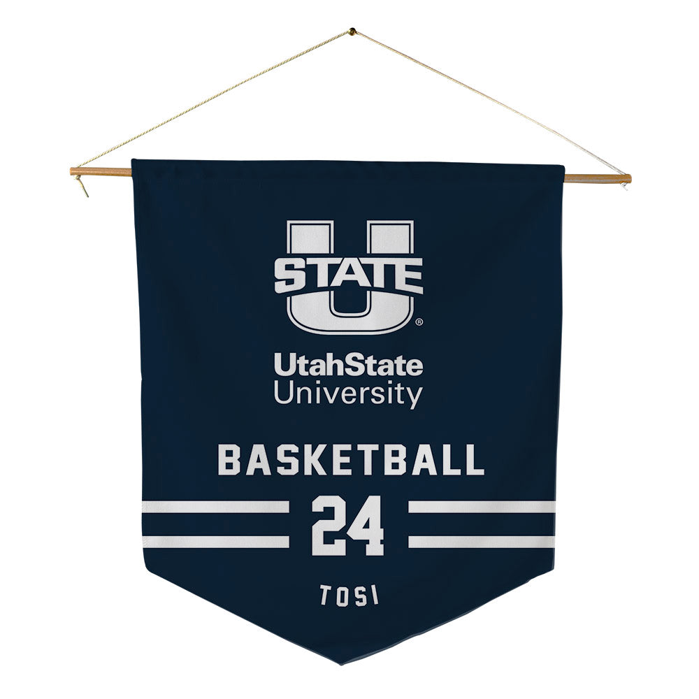 Utah State - NCAA Men's Basketball : Kingston Tosi - Pennant - 18" x 21"-0