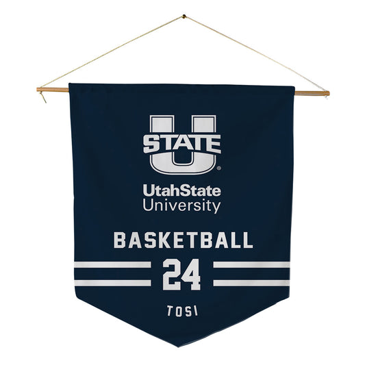 Utah State - NCAA Men's Basketball : Kingston Tosi - Pennant - 18" x 21"-0