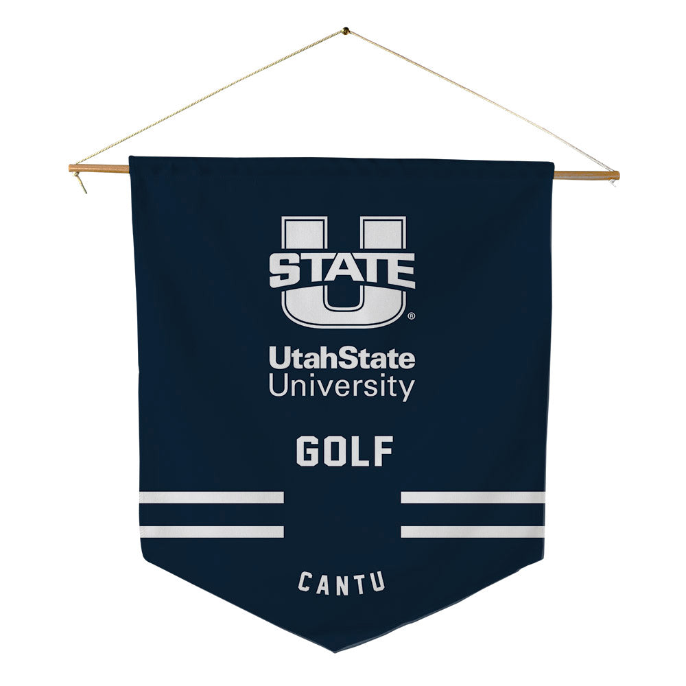 Utah State - NCAA Men's Golf : Luis Cantu - Pennant - 18" x 21"-0
