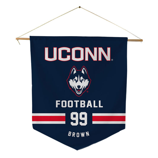 UConn - NCAA Football : Delano Brown - Pennant - 18" x 21"-0