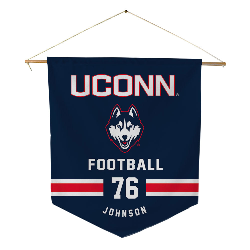 UConn - NCAA Football : Toriyan Johnson - Pennant - 18" x 21"-0