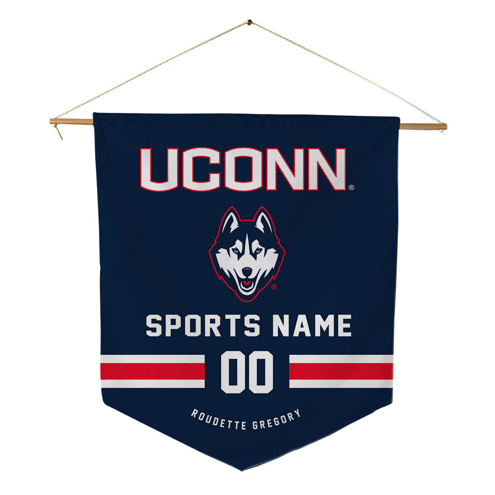 UConn - NCAA Men's Soccer : Khaya Roudette Gregory - Pennant - 18" x 21"-0